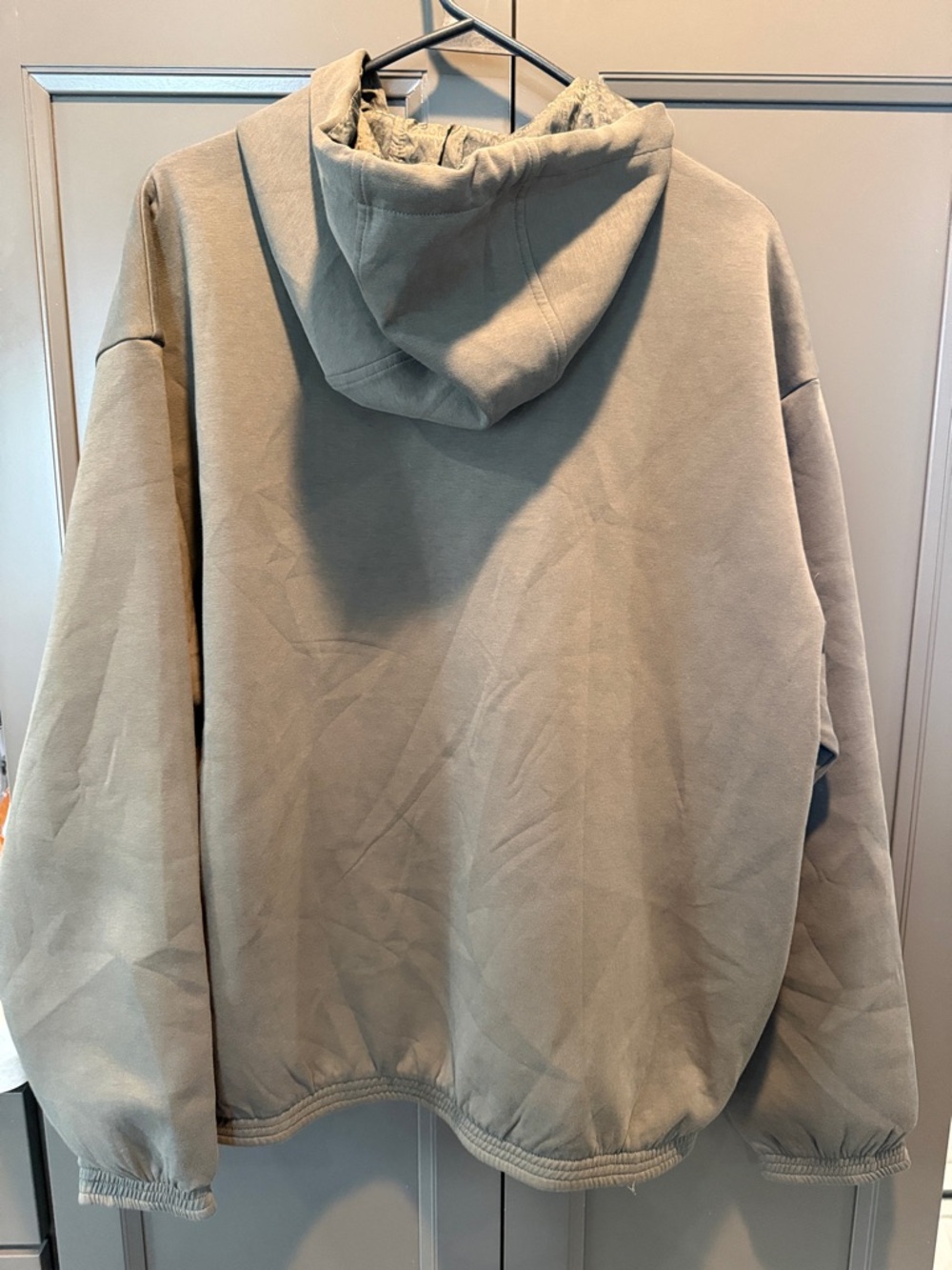 Emporio Armani Sage Green Zip Hoodie with Branded Lining - Picture 3 of 5